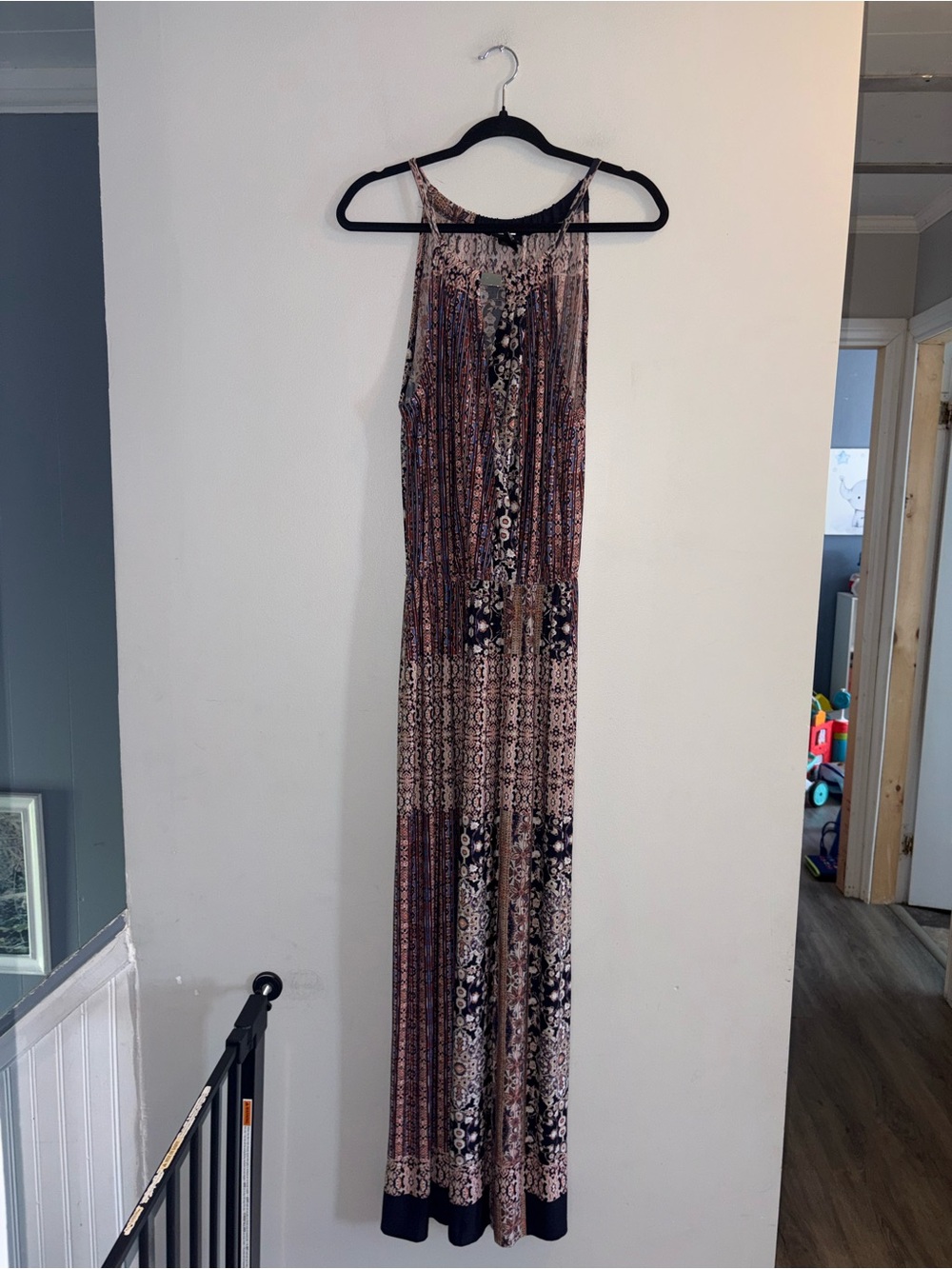 En Focus Studio | Navy Printed Maxi Dress